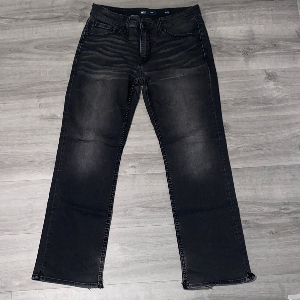 BKE Men's Dark Gray Relaxed Jeans